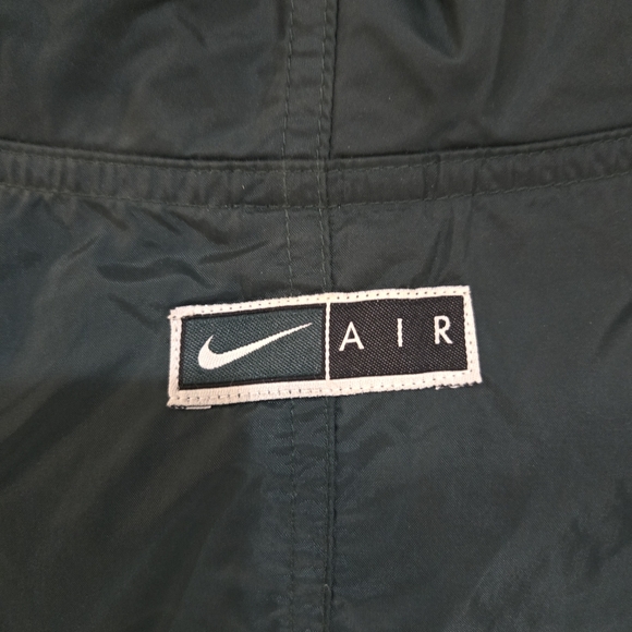 Vtg 90s Nike Air Windbreaker Pullover Jacket Mens L Green 1/4 Zip Center Swoosh - Picture 3 of 9